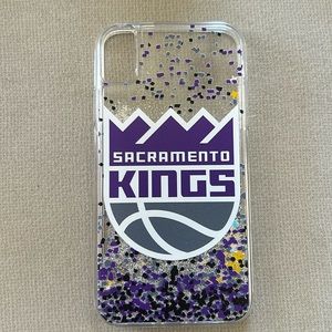 Sacramento Kings iPhone XR Glitter Case with Confetti Design ~ EUC